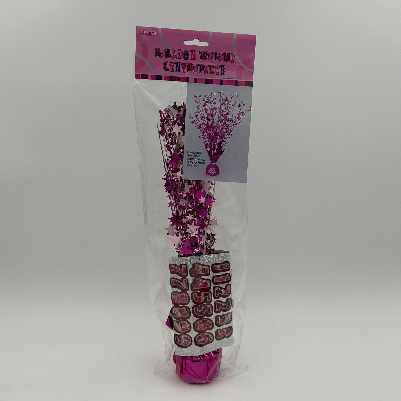 Pink Foil Balloon Weight Centrepiece