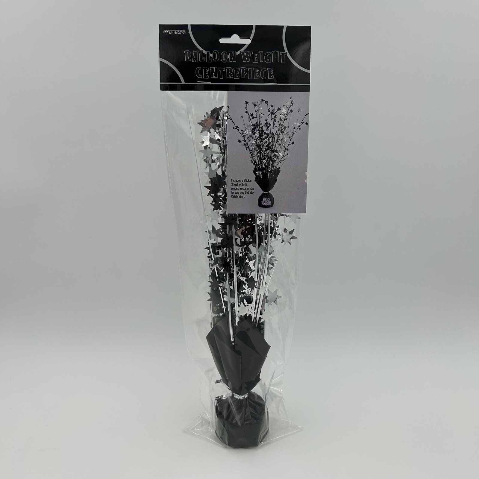 Black Foil Balloon Weight Centrepiece