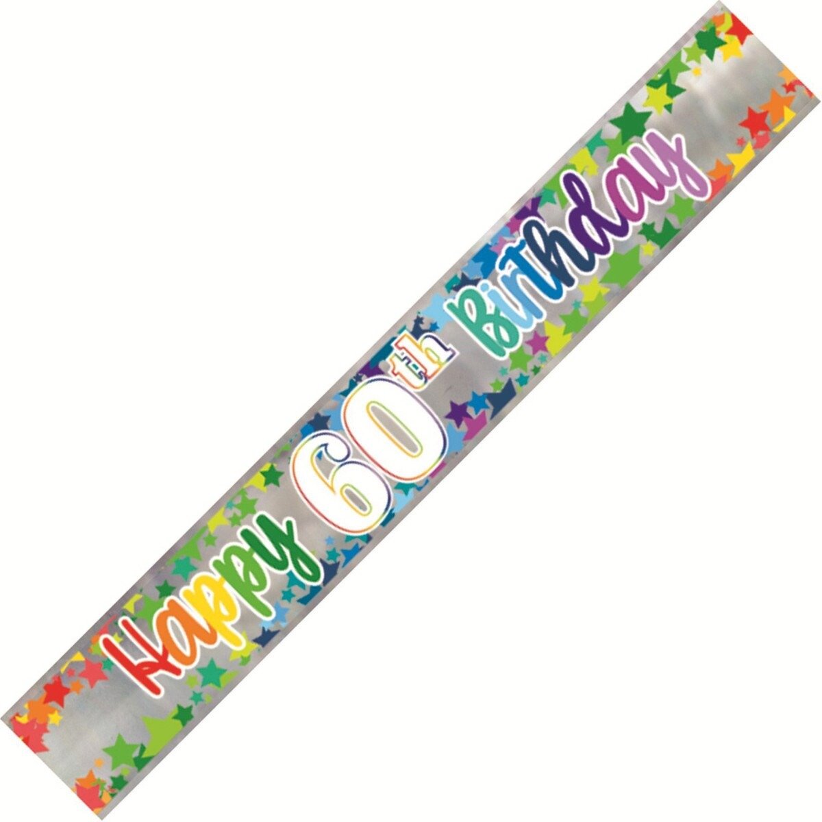 RAINBOW STAR 60 FOIL BANNER 9ft
