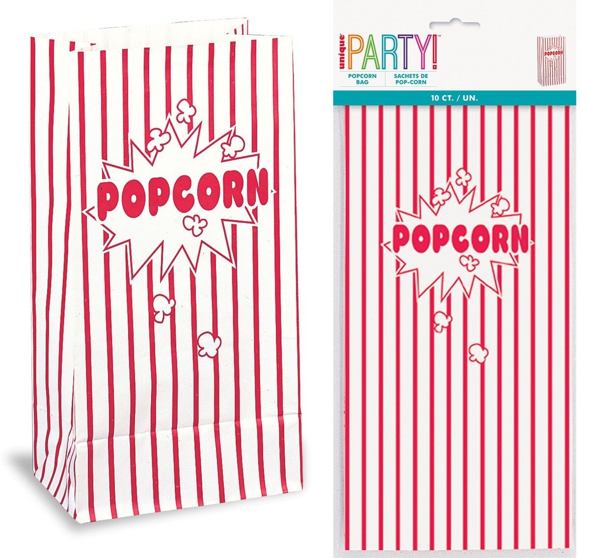 PAPER BAGS - POPCORN 10pk