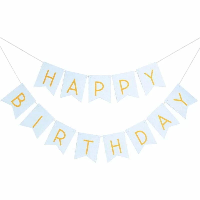 Blue Happy Birthday Bunting