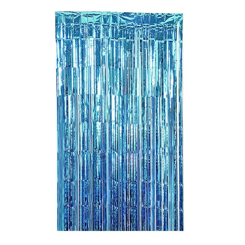 Baby Blue Foil Door Curtain 1m x 2m