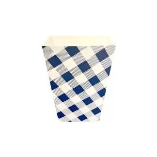 Blue Gingham Popcorn Box