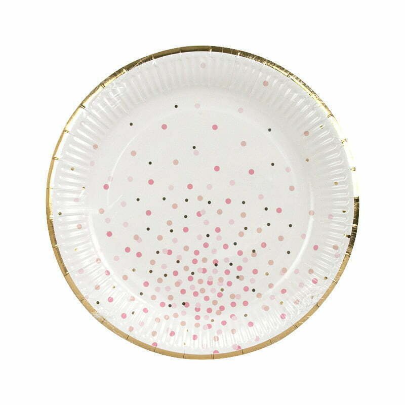Baby Pink Paper Plates 9" - 8pk