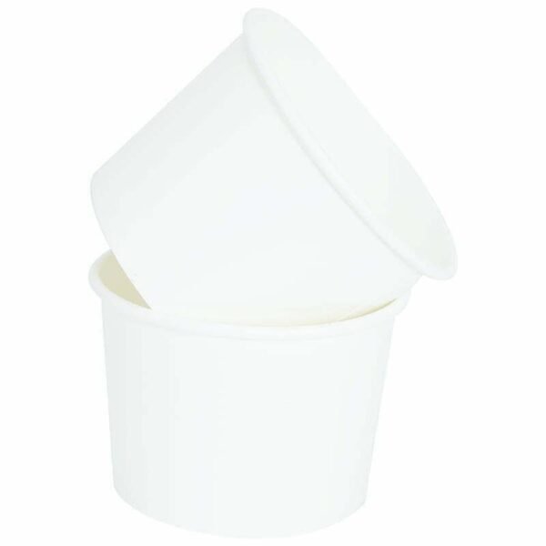 White 16oz paper tubs - 12pk