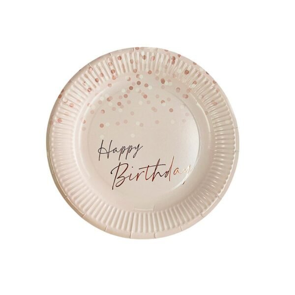 Happy Birthday Paper Plates 9" - 8pk