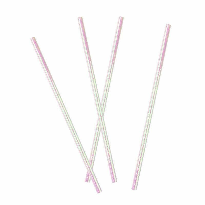 Iridescent Paper Straws 20pk