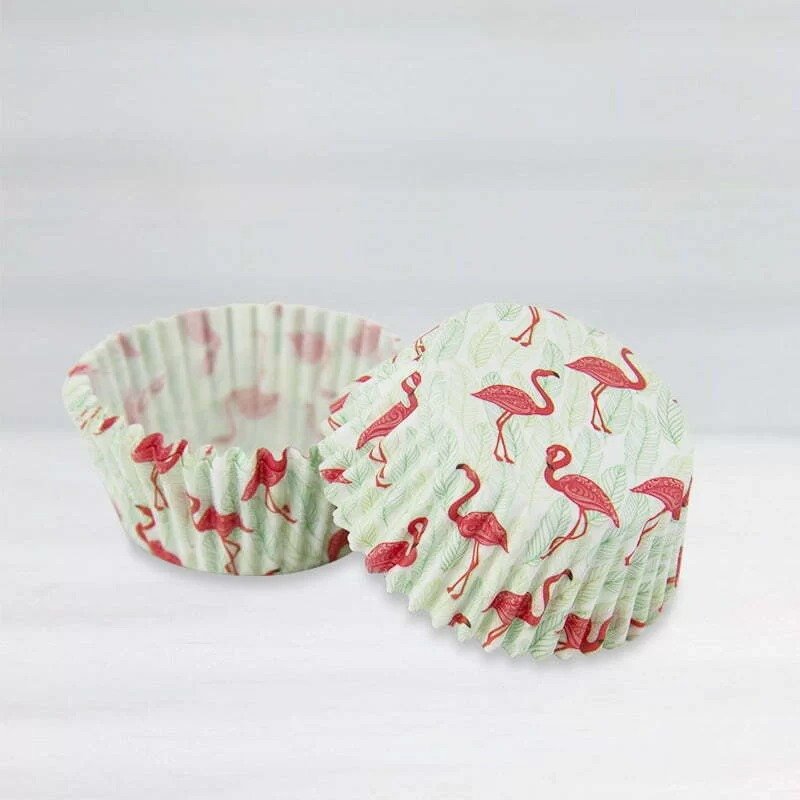 40 cupcake cups - Flamingo