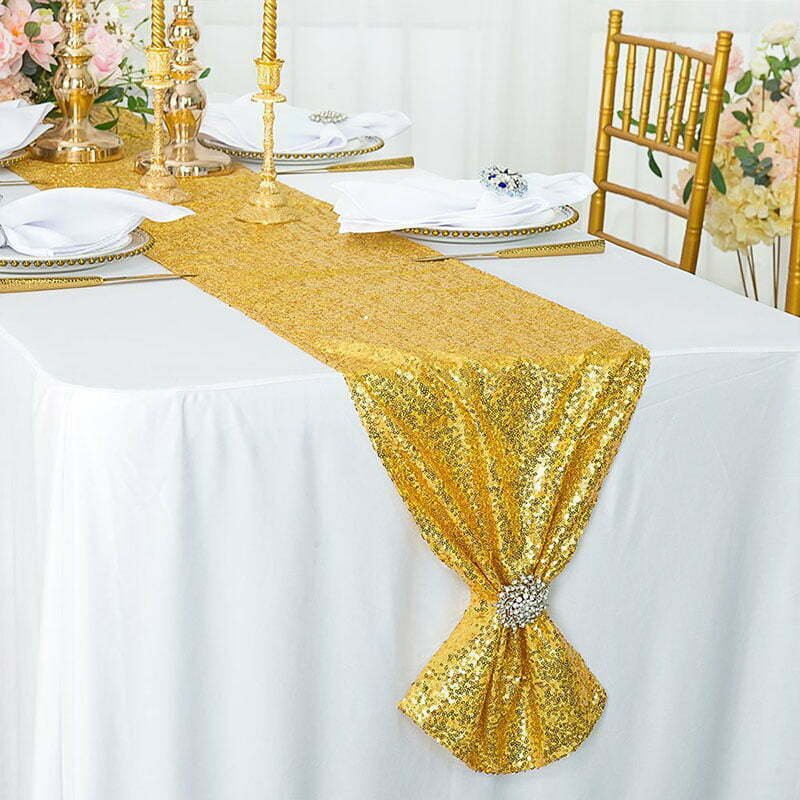 Gold Sequin Table Runner - 1.8m