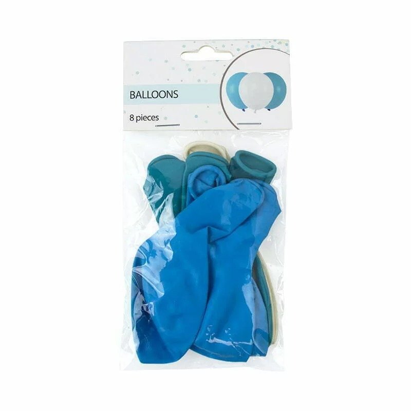 8 Baby Blue Balloons