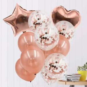 14 pc Balloon Set - Rose Gold