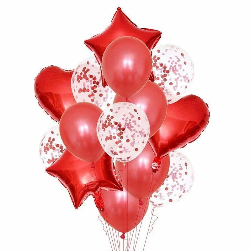 14 pc Balloon Set - Red
