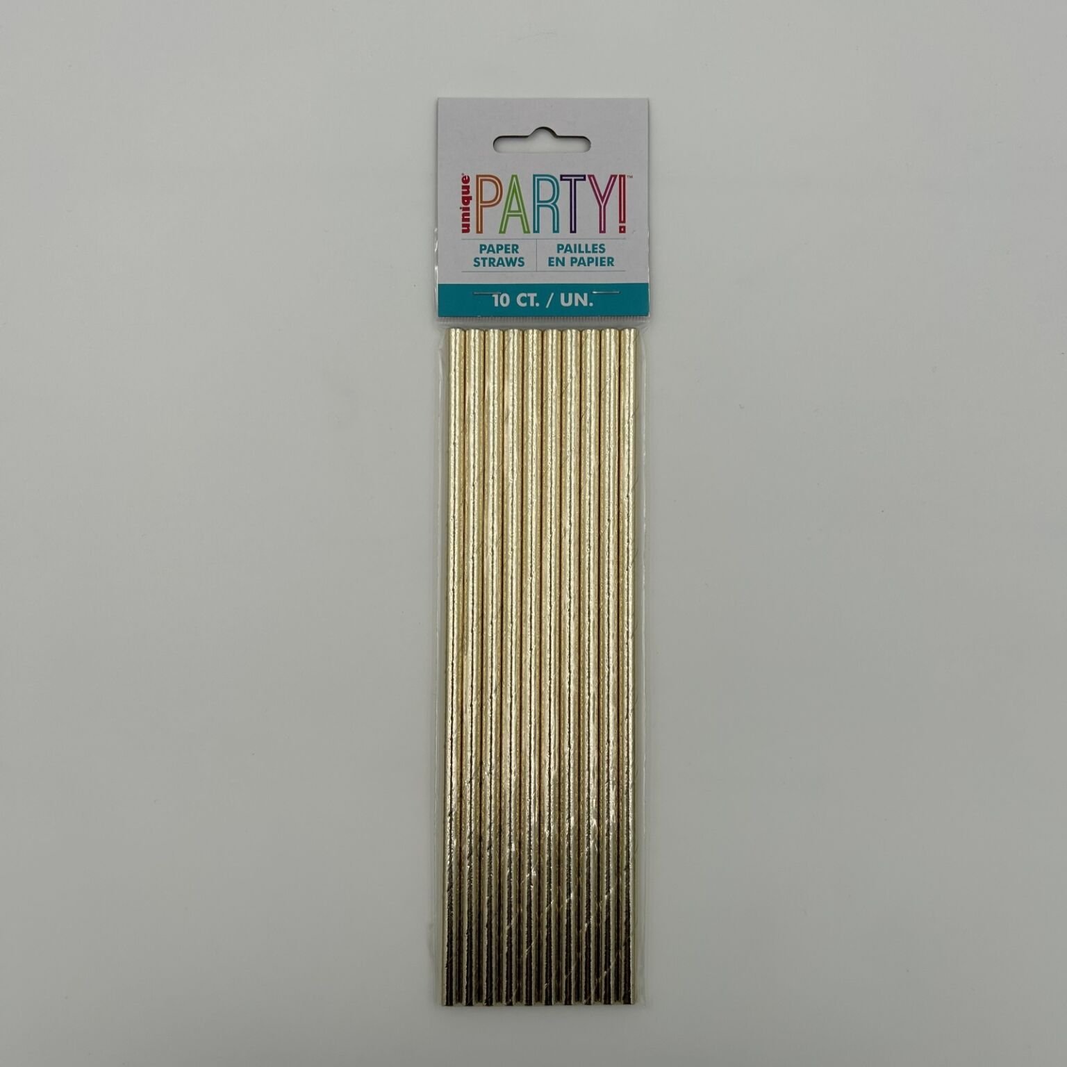 Gold Foil Paper Straws 10pk