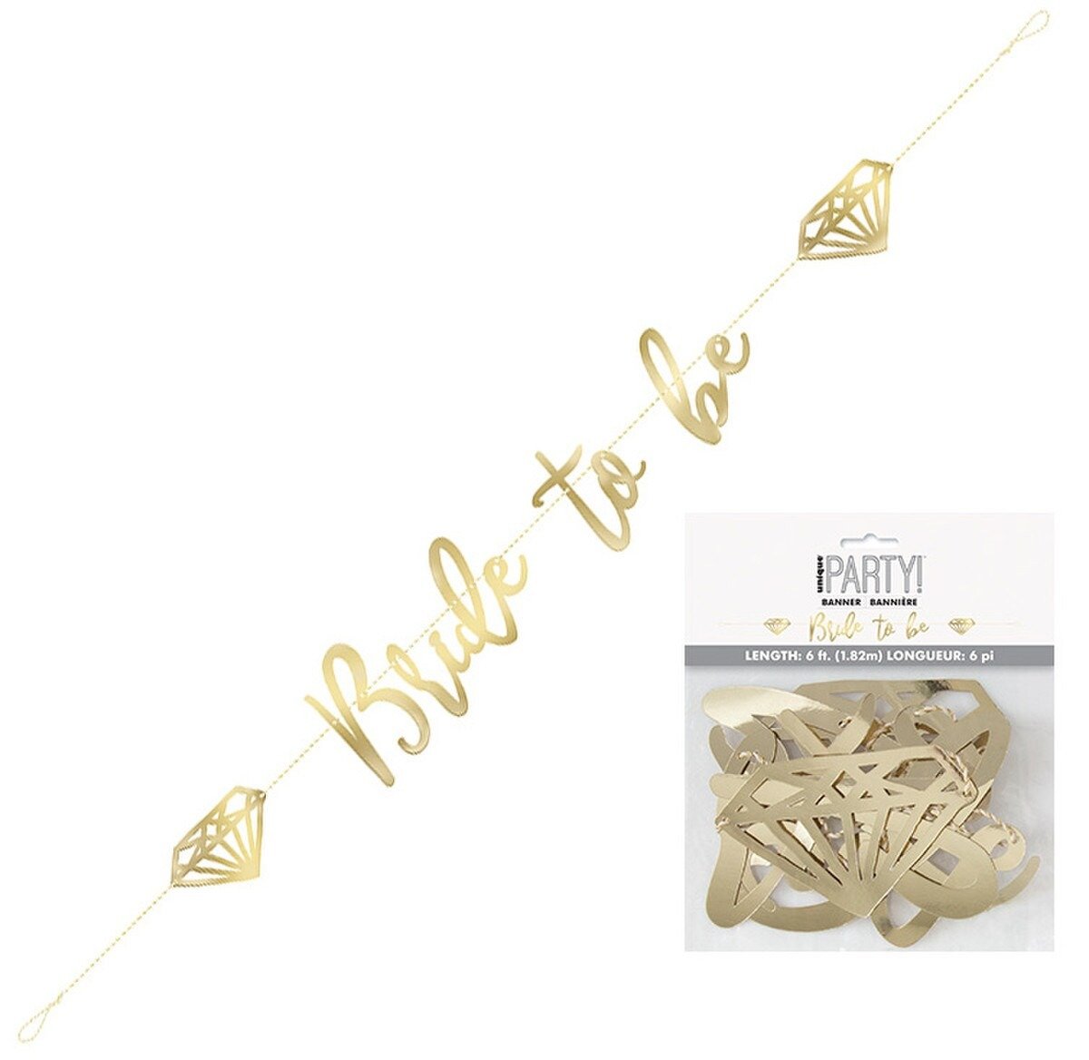 BRIDE TO BE GOLD BANNER