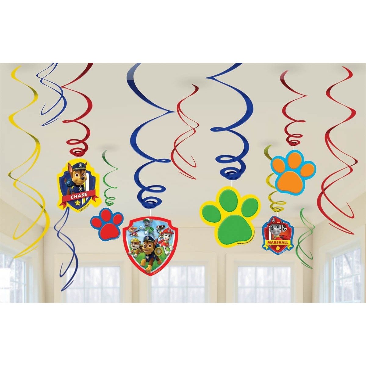 Paw Patrol Hanging Swirl Decorations