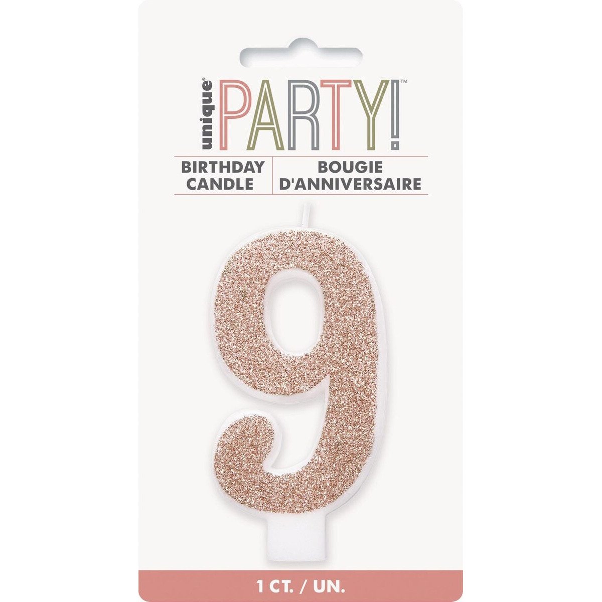 NUMERAL CANDLE 9 - ROSEGOLD