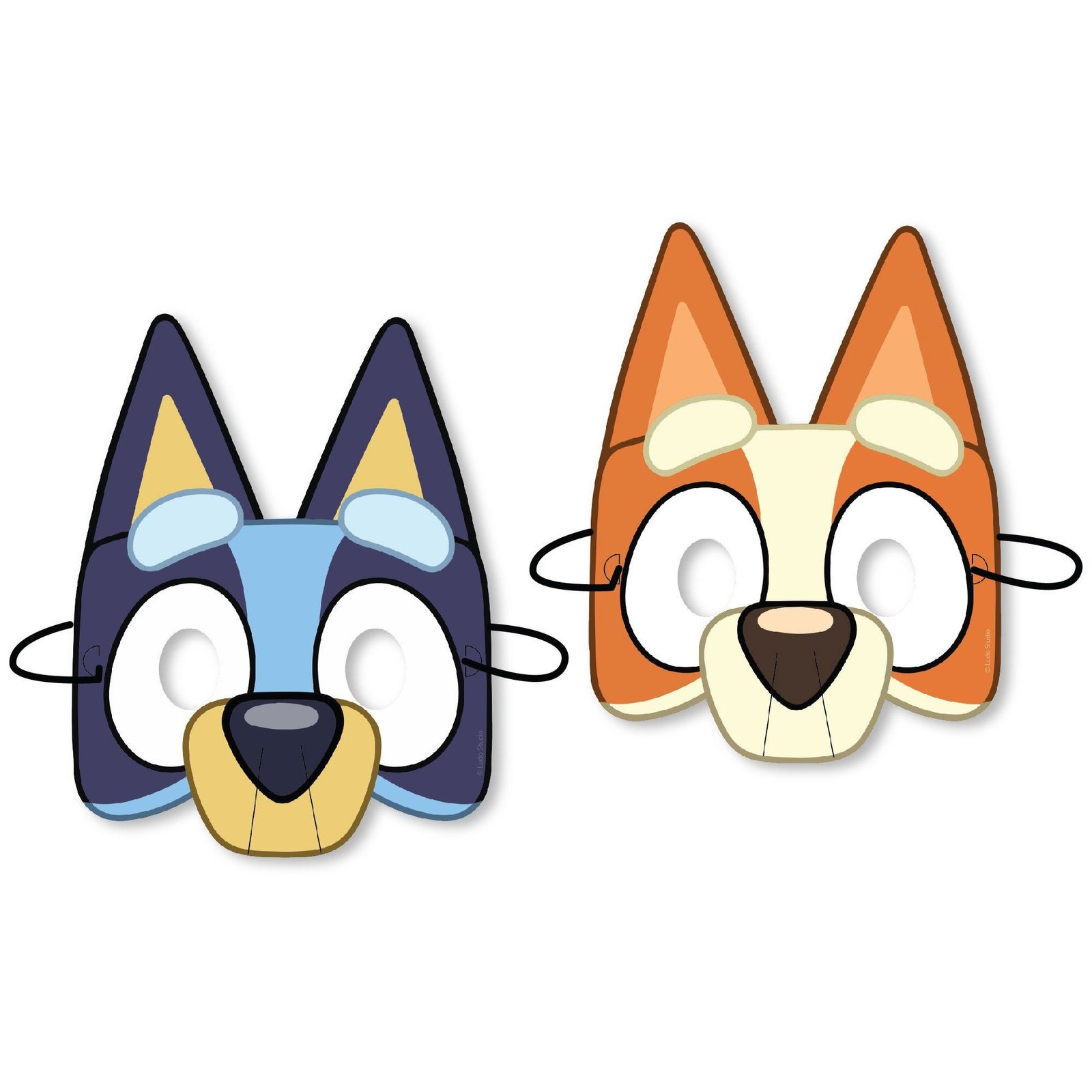 Bluey Paper Masks