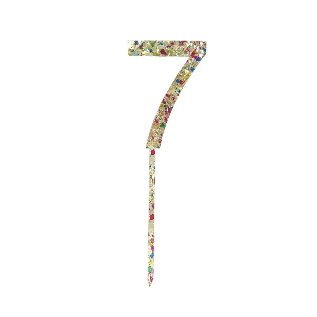 Acrylic Number Cake Topper - 7