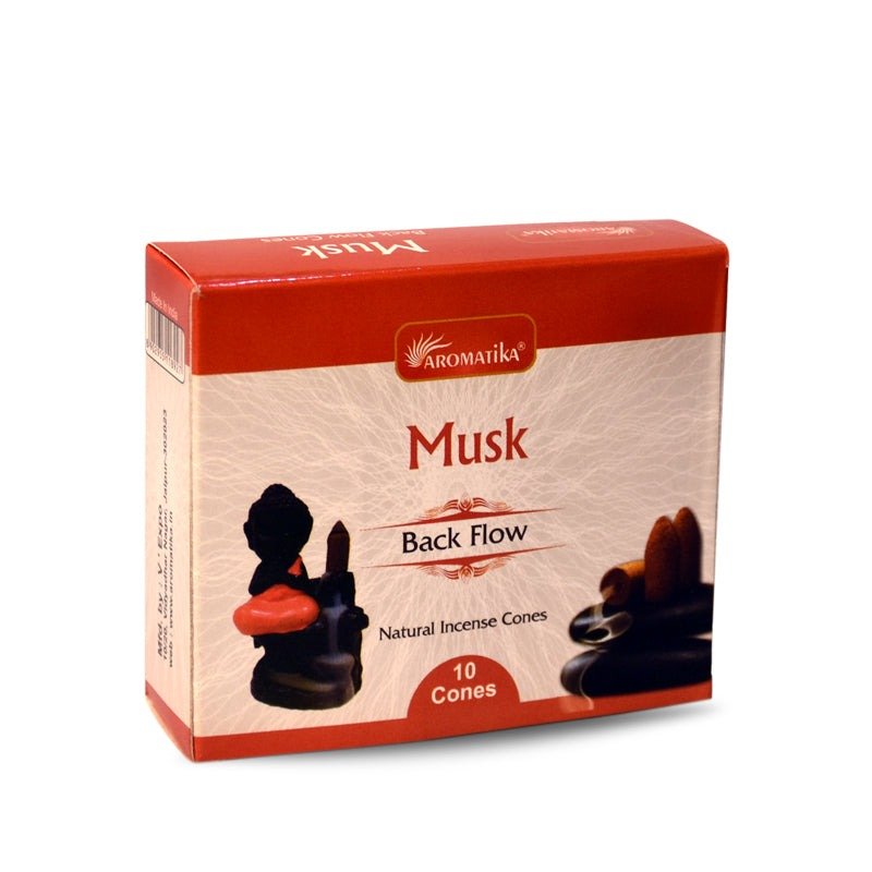 Aromatika Backflow Dhoop Cones Musk (Pack of 12)