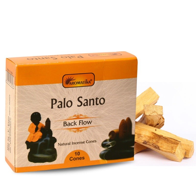 Aromatika Backflow Dhoop Cones Palo Santo (Pack of 12)