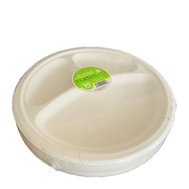 Sugarcane Compartment Plate 30pk