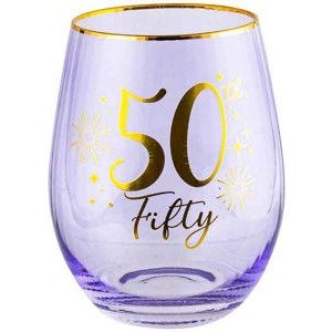 50TH FLUTED STEMLESS GLASS