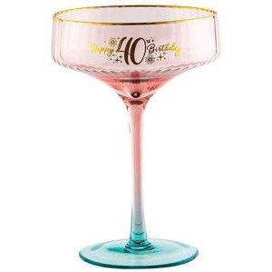 40TH FLUTED COUPE GLASS