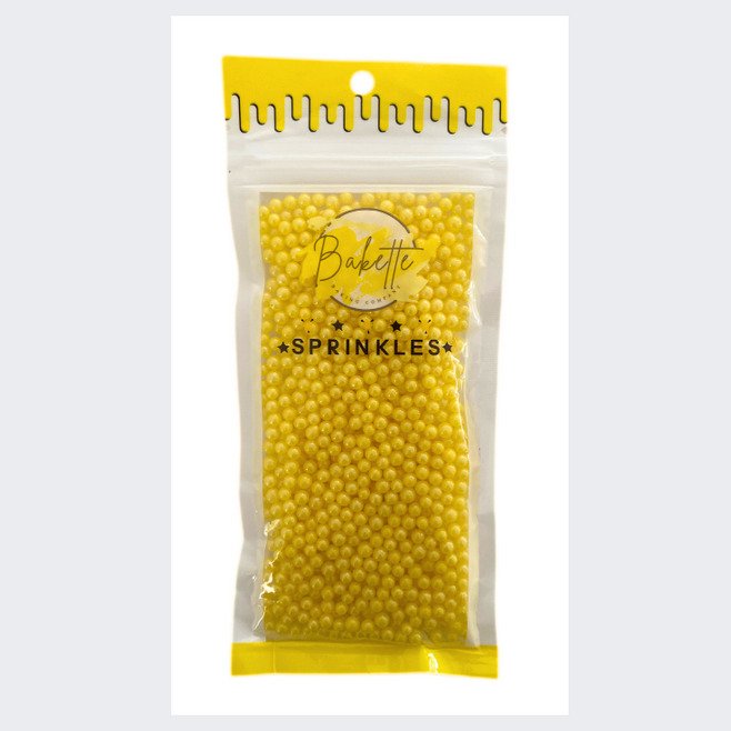 Bakette Sprinkles Sugar Pearls Yellow 56 Gram