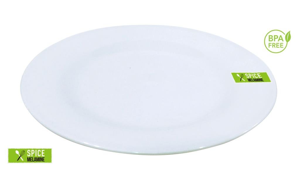 White Melamine Round Plate-28CM