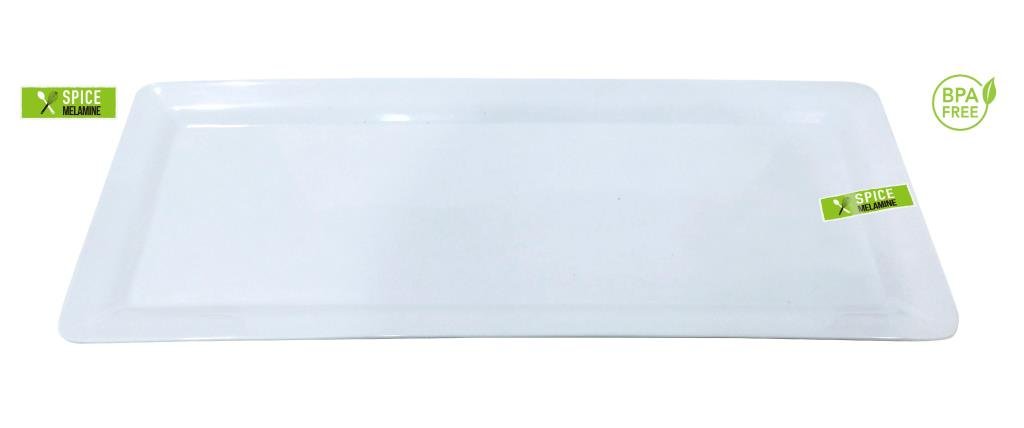 White Melamine Rectangle Platter - 48CM x 20CM