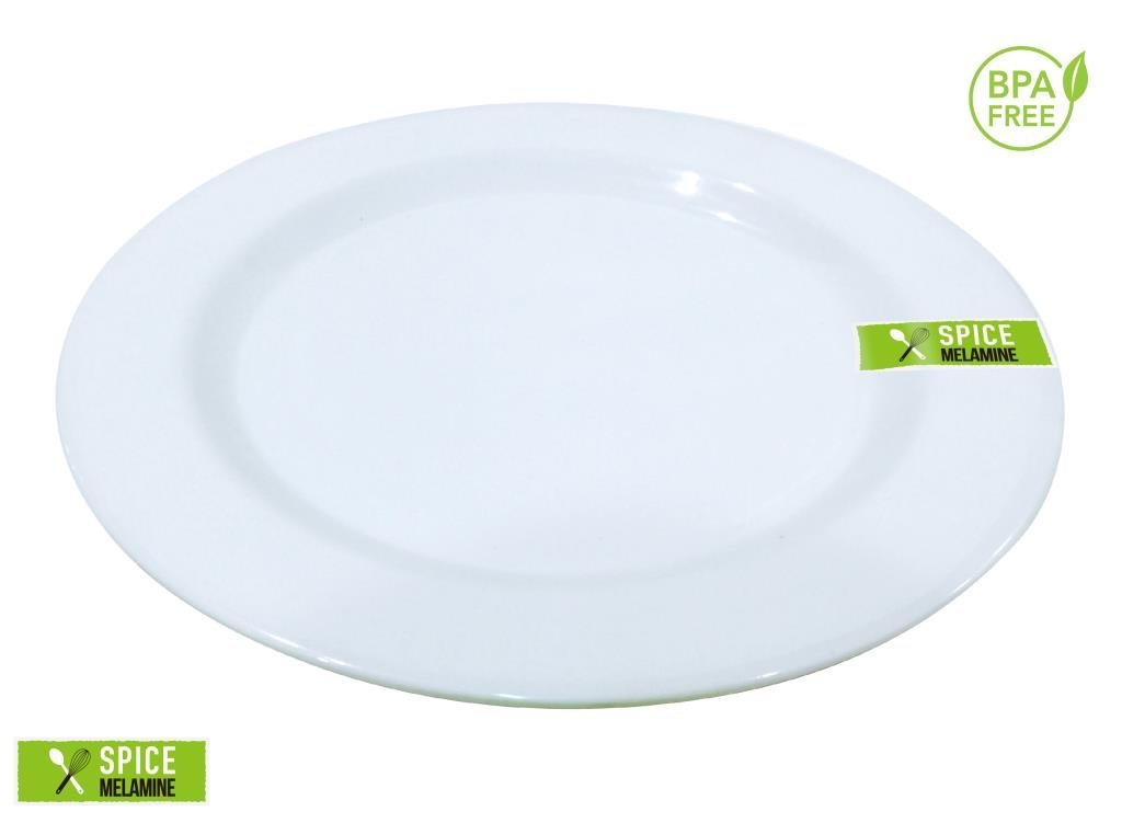 White Melamine 8' Round Side Plate