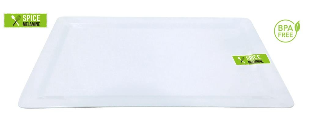 White Melamine Rectangular Platter - 48CM x 30CM