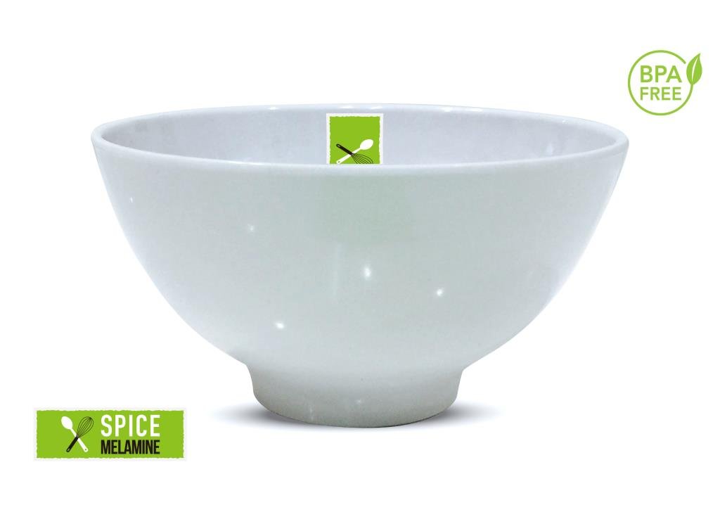 White Melamine Rice Bowl -14.5CM x 8CM
