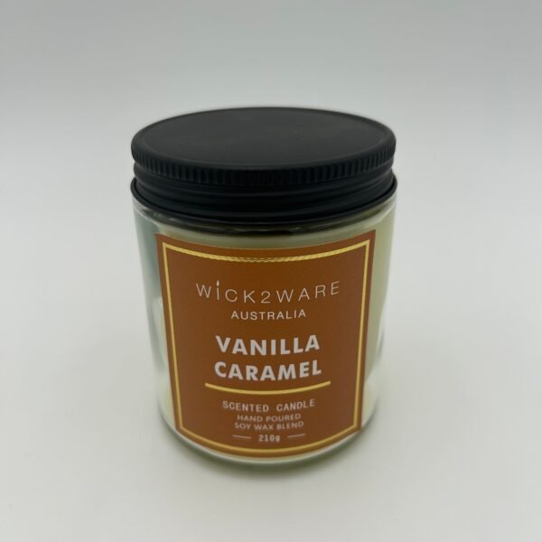 Scented Soy Wax Candle 210g - Vanilla Caramel