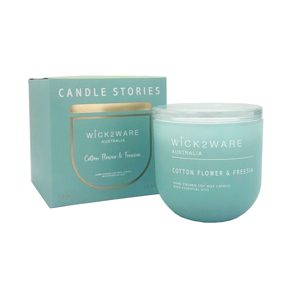 Soy Candle Jar 300g - Cotton Flower Fresia