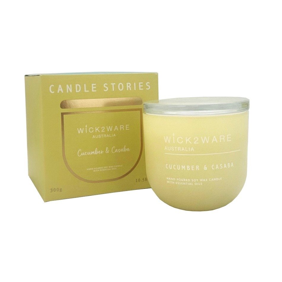 Soy Candle Jar 300g - Cucumber & Casaba