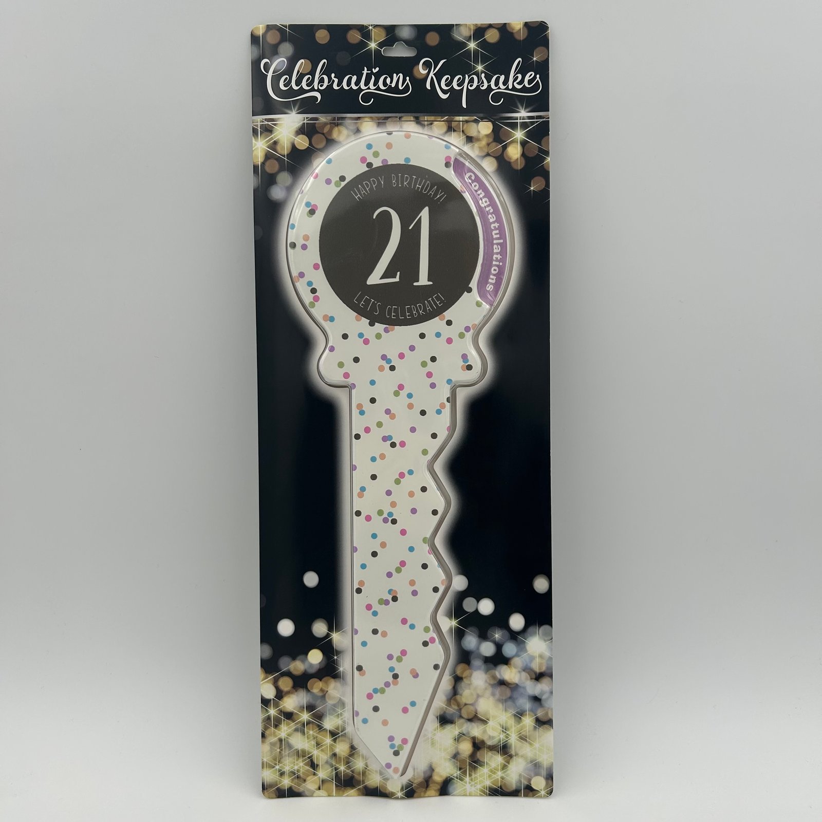 SMALL 21 BIRTHDAY KEY CONFETTI