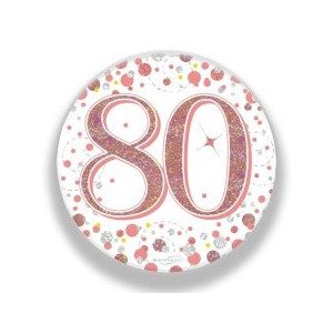 Sparkling Fizz Rose Gold Badge 75mm #80