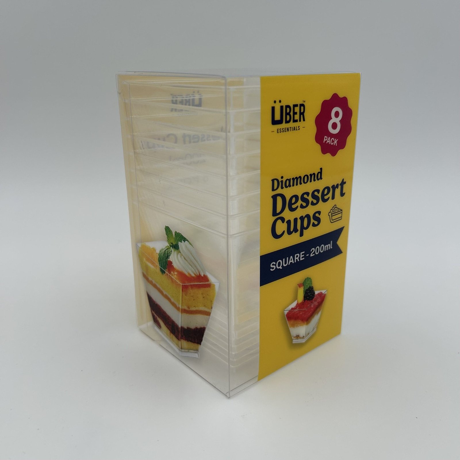 Square Dessert Cups 200ml 8pk
