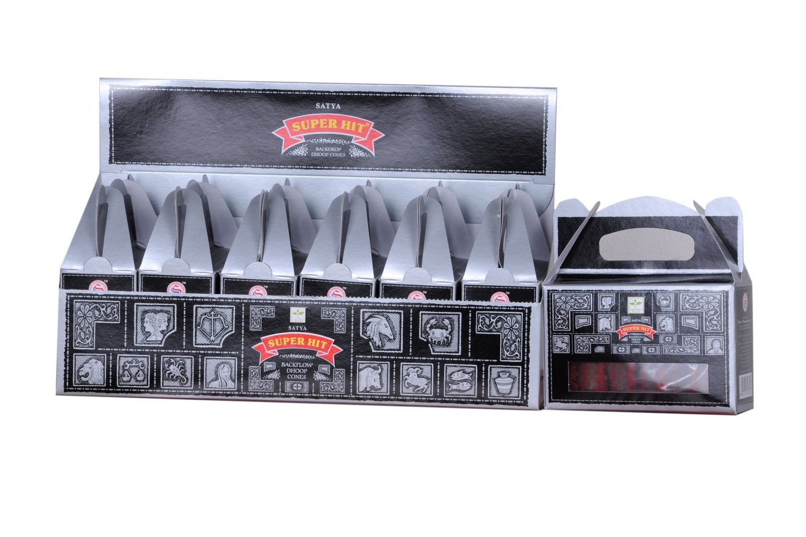 Satya Super Hit Backflow Dhoop Cone 6 Pkts x 24