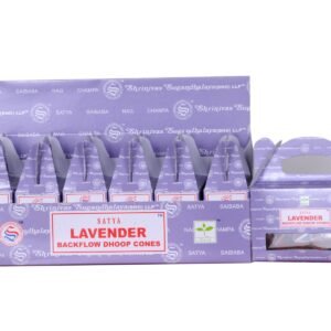 Satya Lavender Backflow Dhoop Cone 6 Pkts x 24