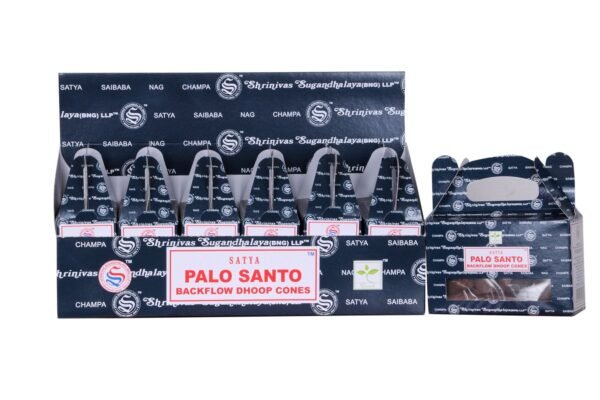 Satya Palo Santo Backflow Dhoop Cone 6 Pkts x 24