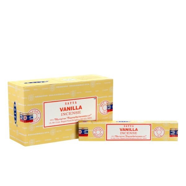 Satya Vanilla Perfumed Agarbatti 15 Gms Pkg (Pack of 12)