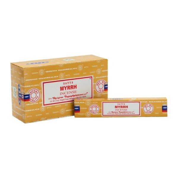 Satya Myrrh Perfumed Agarbatti 15 Gms Pkg (Pack of 12)