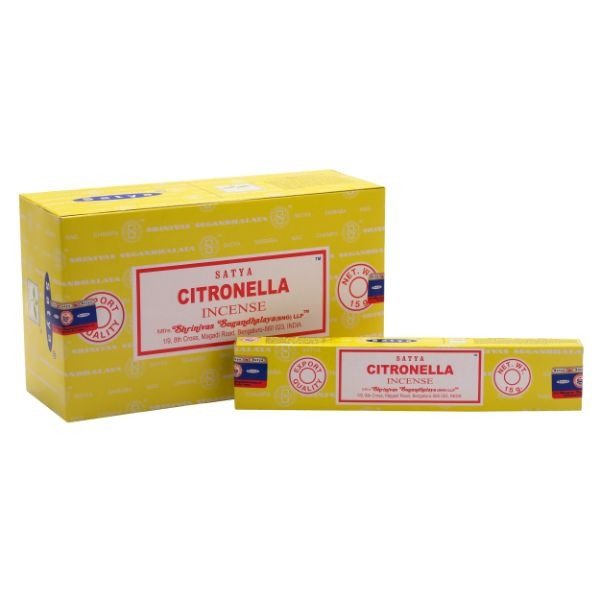 Satya Citronella Perfumed Agarbatti 15 Gms Pkg (Pack of 12)