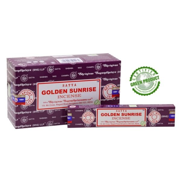 Satya (BANG) Golden Sunrise Incense Sticks 15 Gms (Pack of 12)