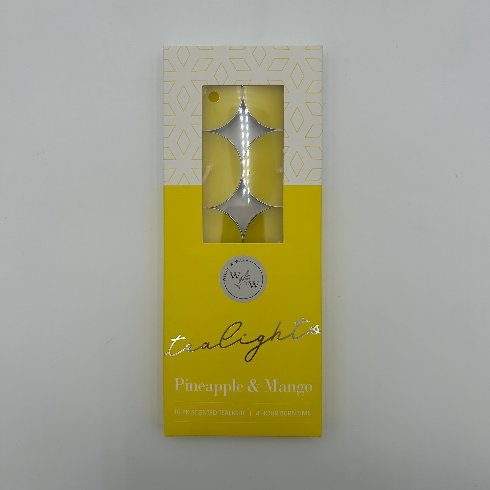 10 PK SCENTED TEALIGHTS/PINEAPPLE & MANGO