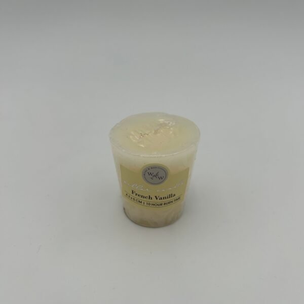 VOTIVE CANDLE IN SOLID COLOUR/FRENCH VANILLA