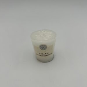 VOTIVE CANDLE IN SOLID COLOUR/WHITE LILY