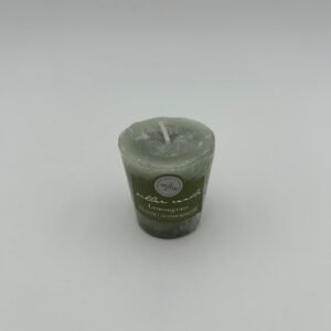 VOTIVE CANDLE IN SOLID COLOUR/LEMONGRASS